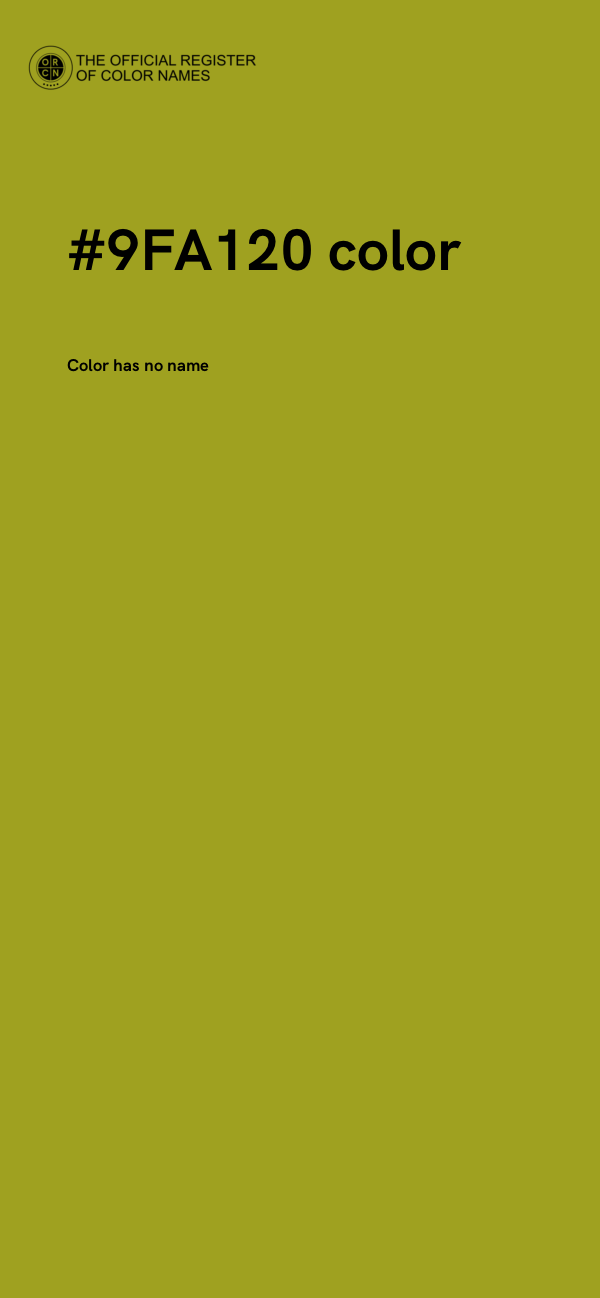 #9FA120 color image