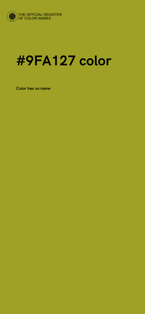 #9FA127 color image
