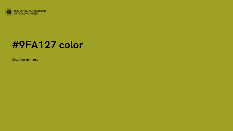 #9FA127 color image