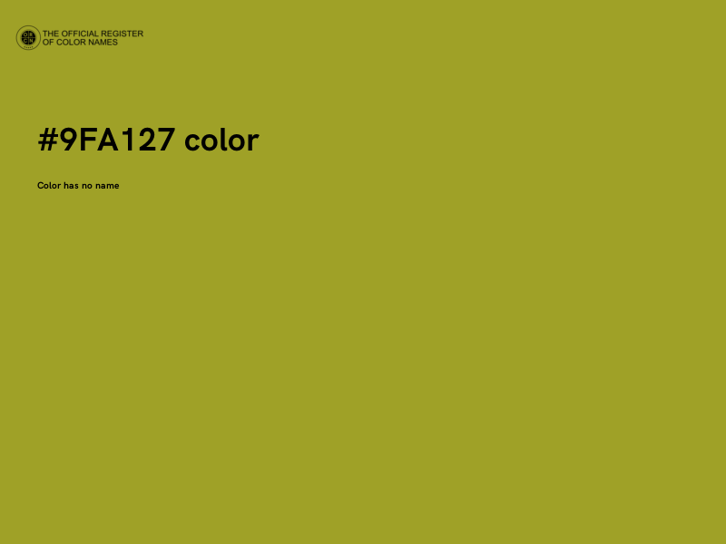 #9FA127 color image