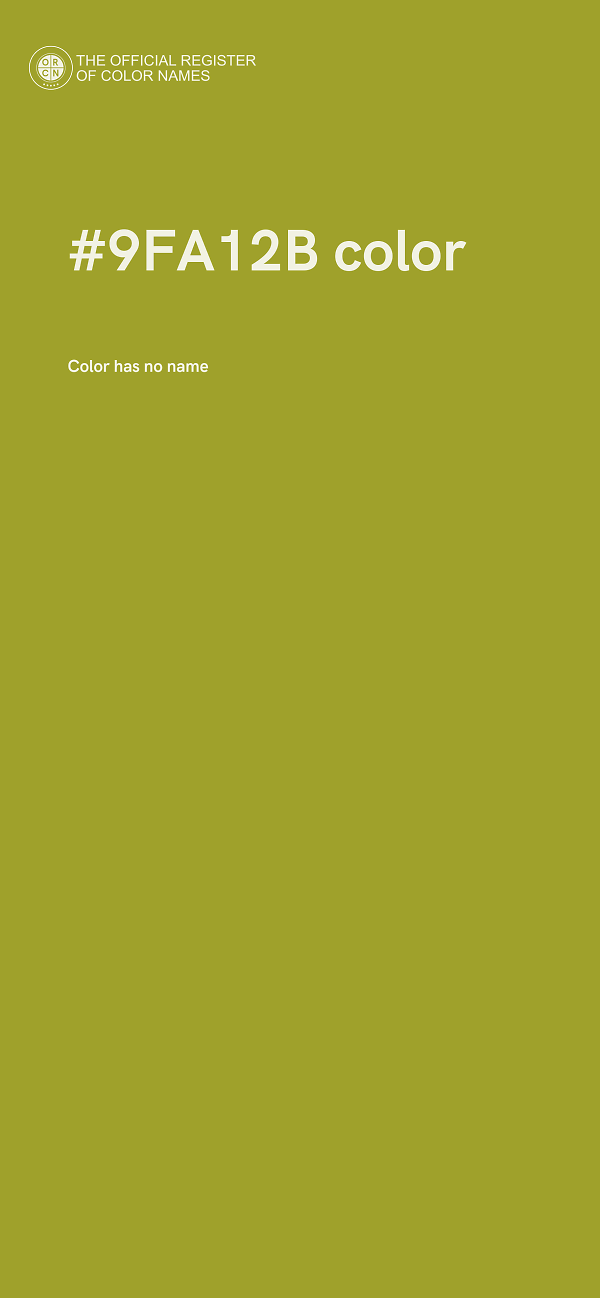 #9FA12B color image