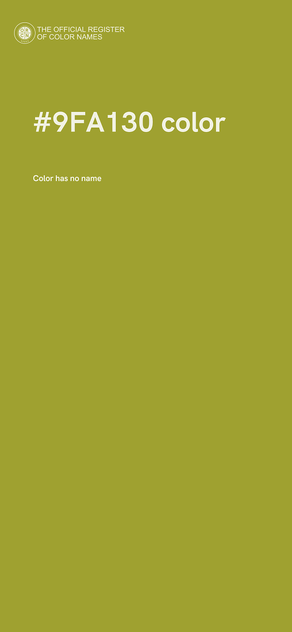 #9FA130 color image