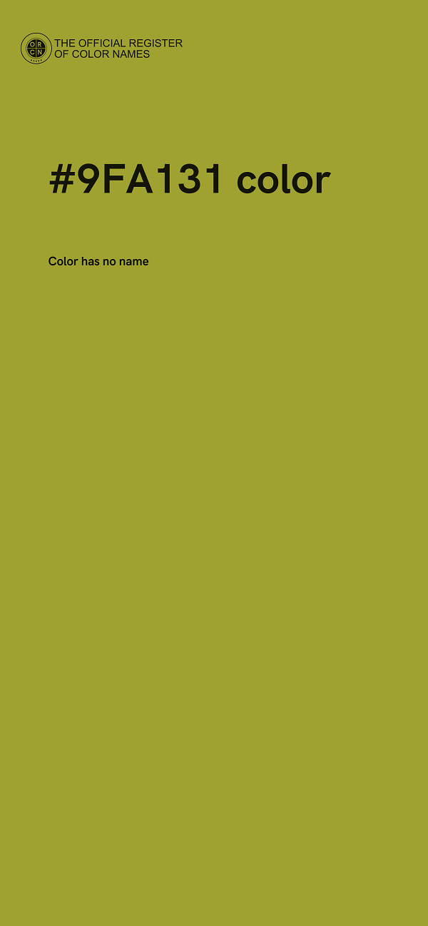 #9FA131 color image