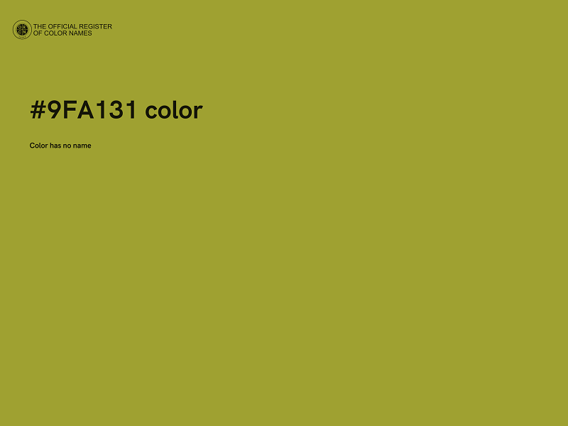 #9FA131 color image