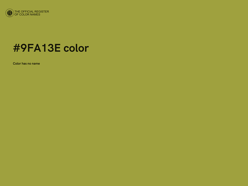 #9FA13E color image