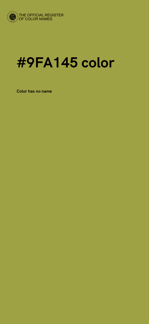 #9FA145 color image