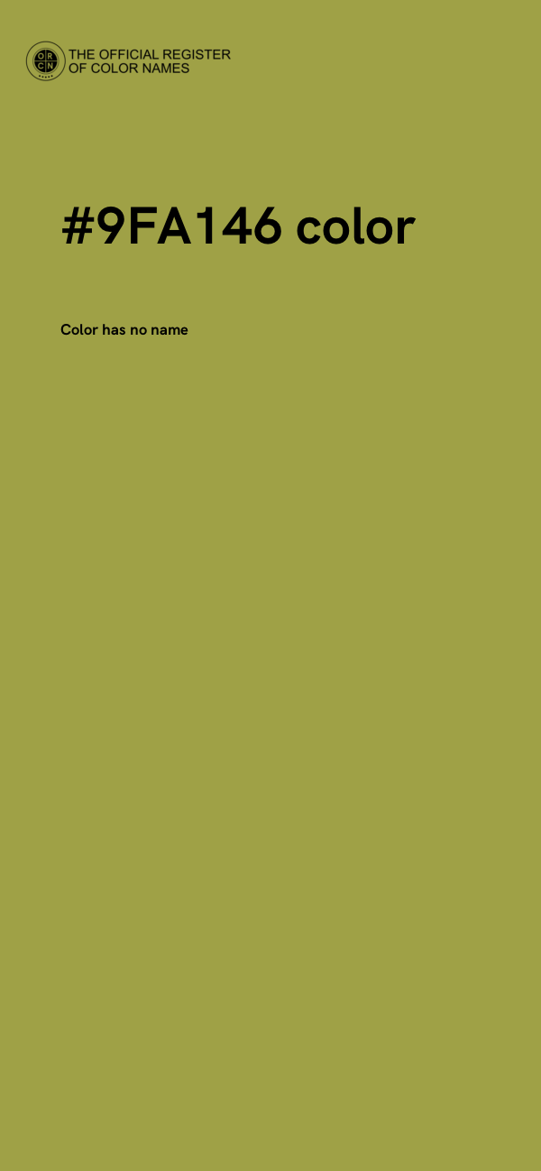 #9FA146 color image