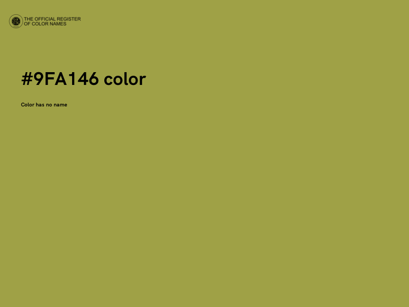 #9FA146 color image