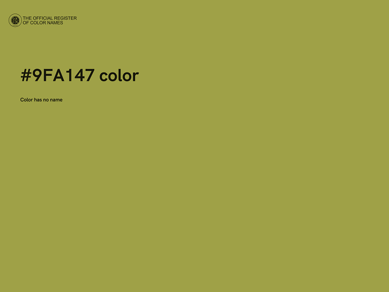 #9FA147 color image