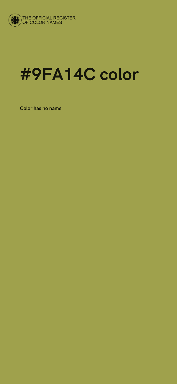 #9FA14C color image