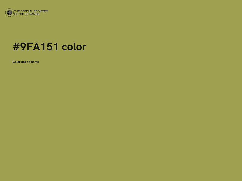 #9FA151 color image