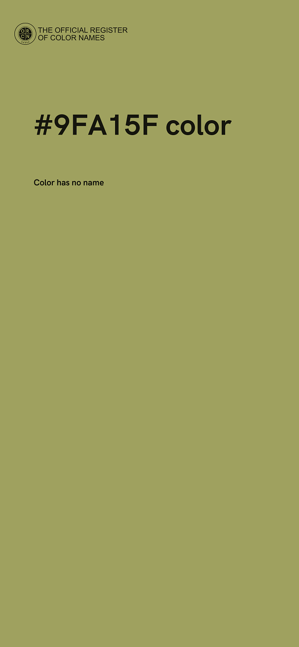 #9FA15F color image