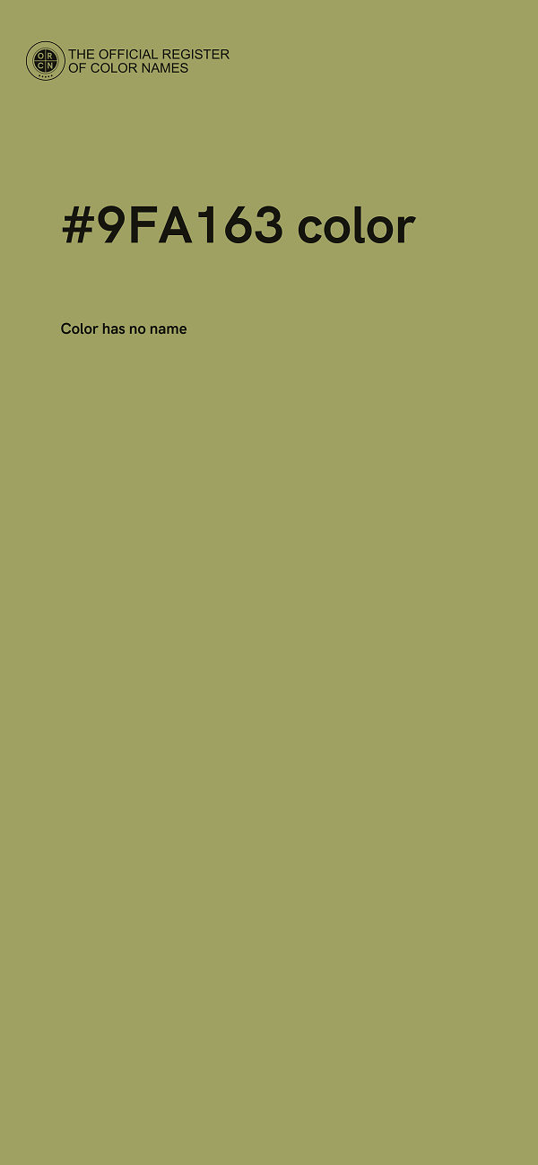 #9FA163 color image