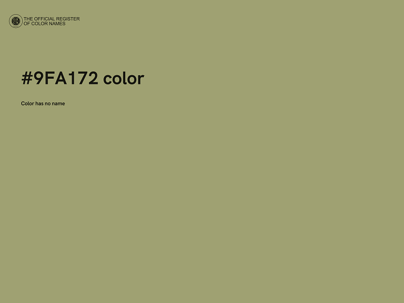 #9FA172 color image