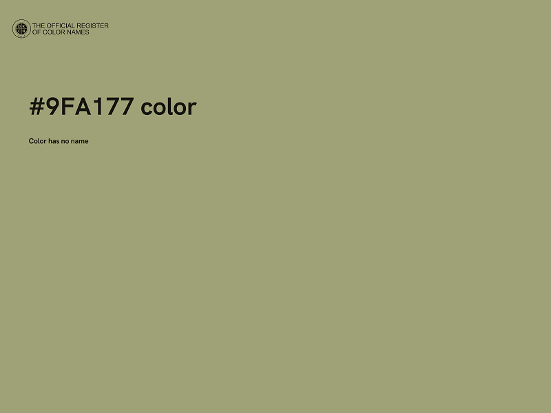 #9FA177 color image