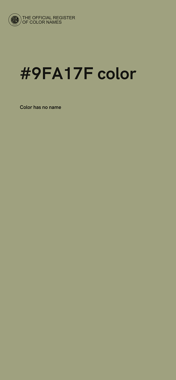 #9FA17F color image