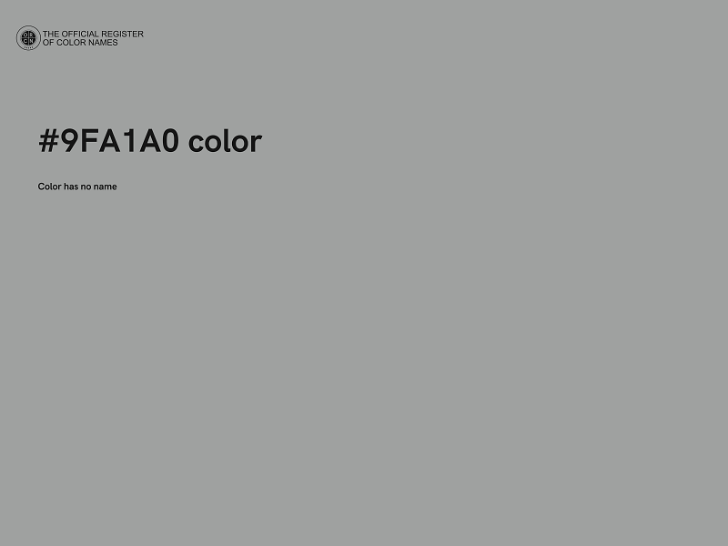 #9FA1A0 color image