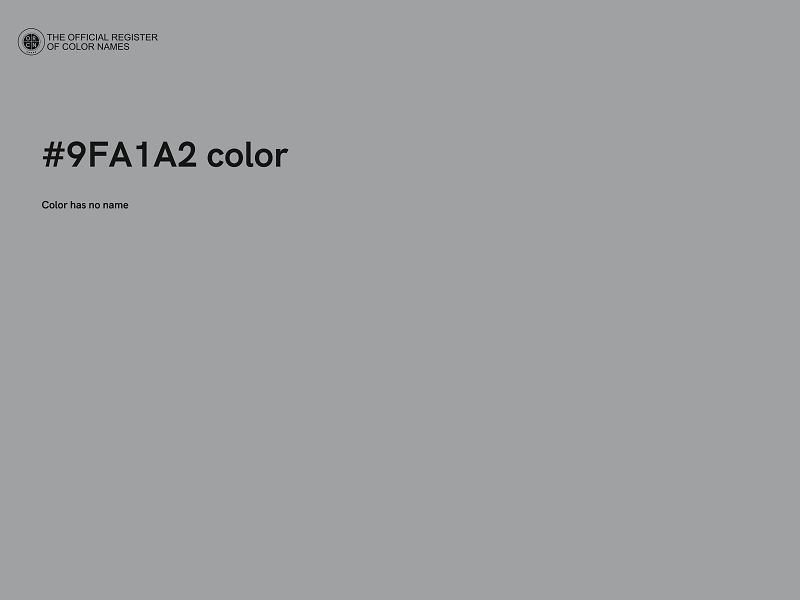 #9FA1A2 color image