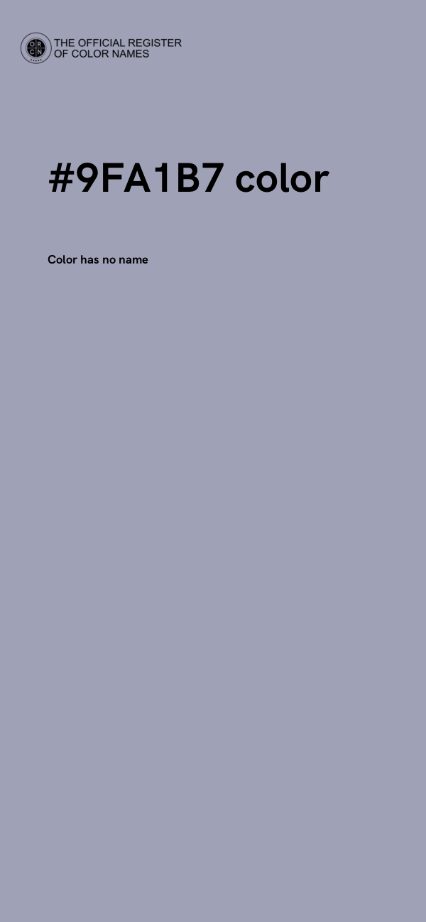 #9FA1B7 color image