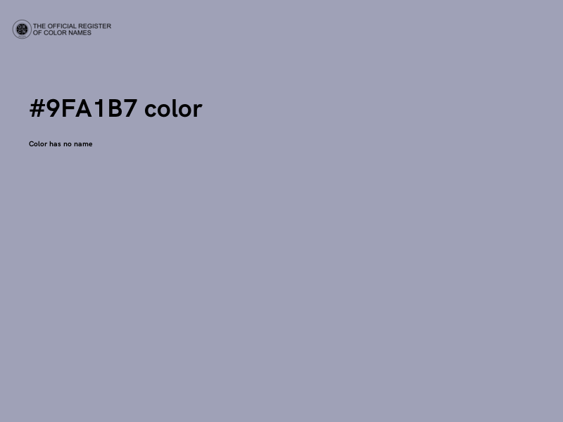 #9FA1B7 color image