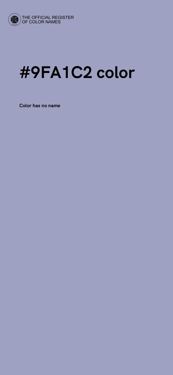#9FA1C2 color image