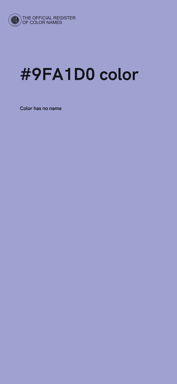 #9FA1D0 color image