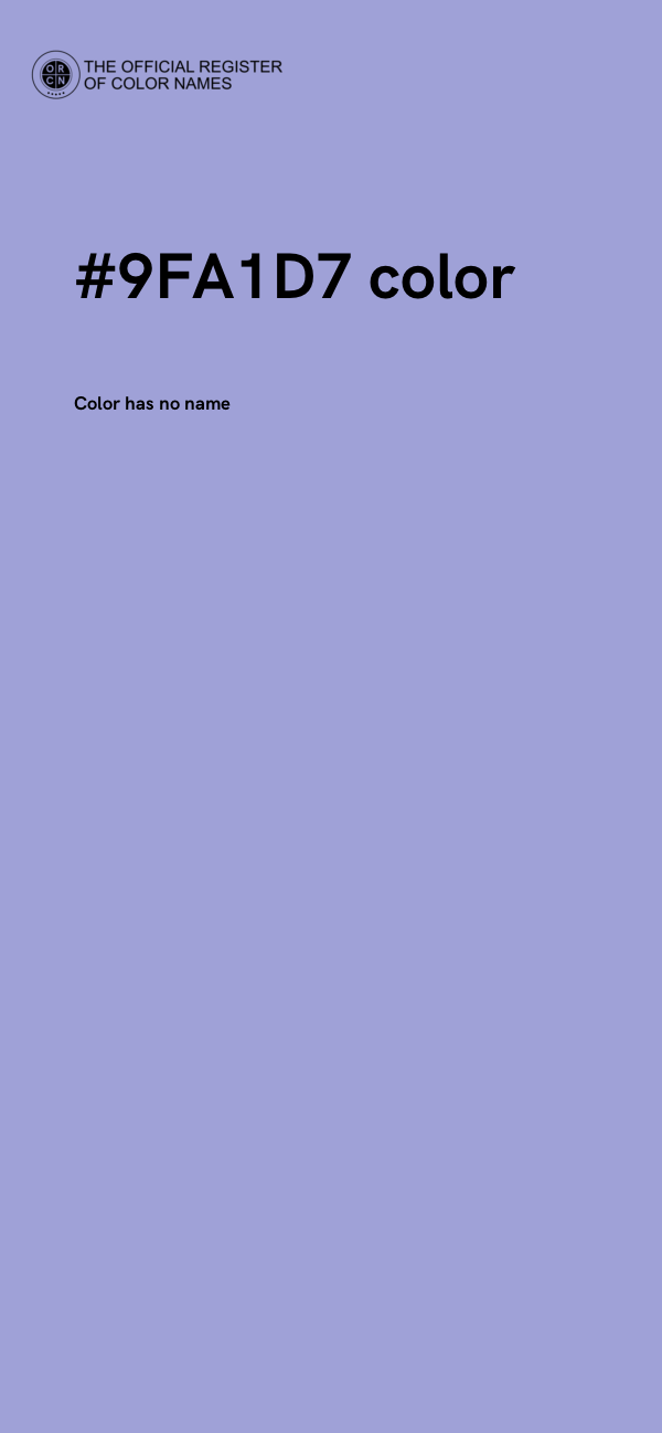 #9FA1D7 color image