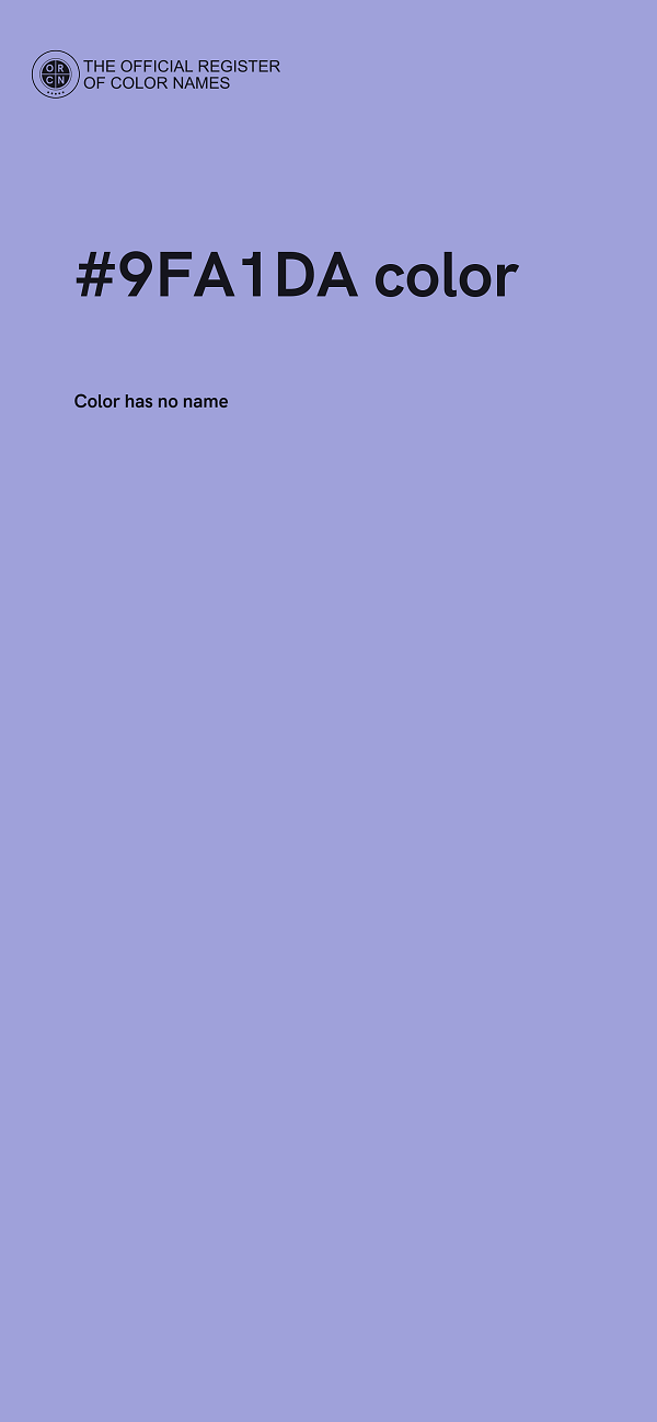 #9FA1DA color image