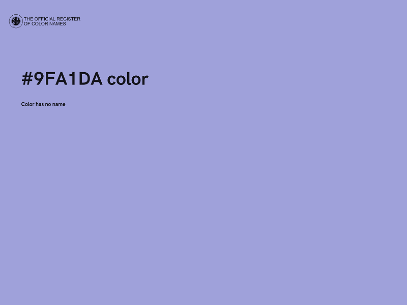 #9FA1DA color image
