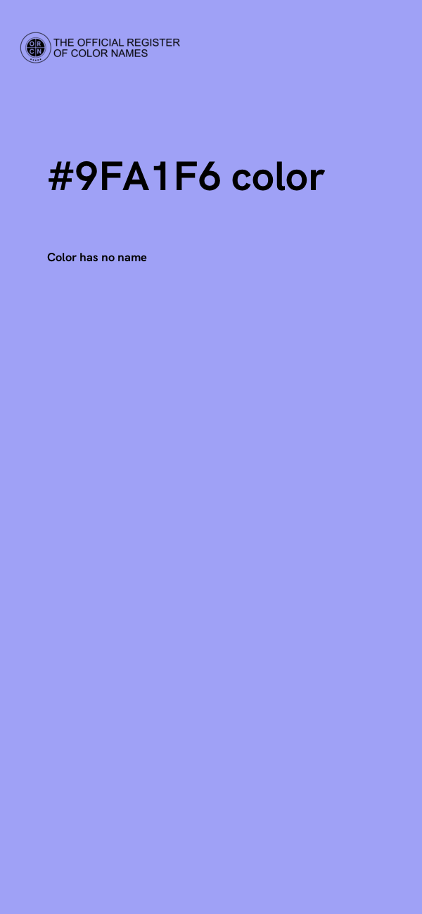 #9FA1F6 color image