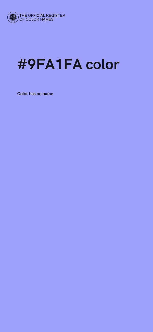 #9FA1FA color image