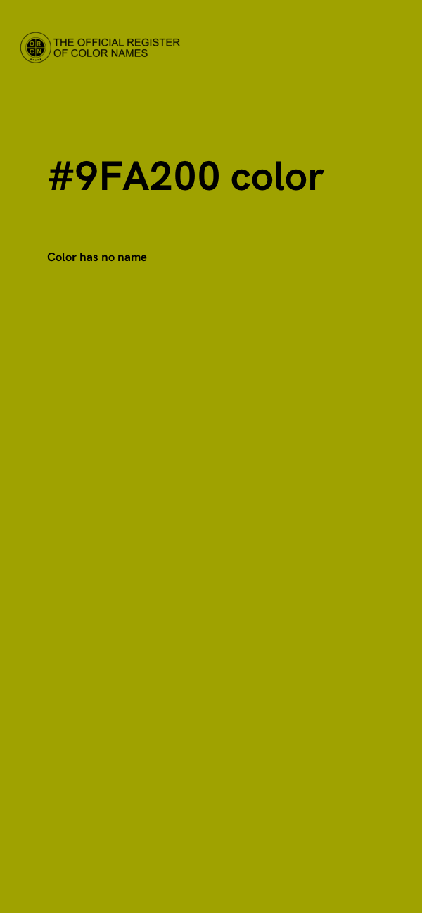 #9FA200 color image
