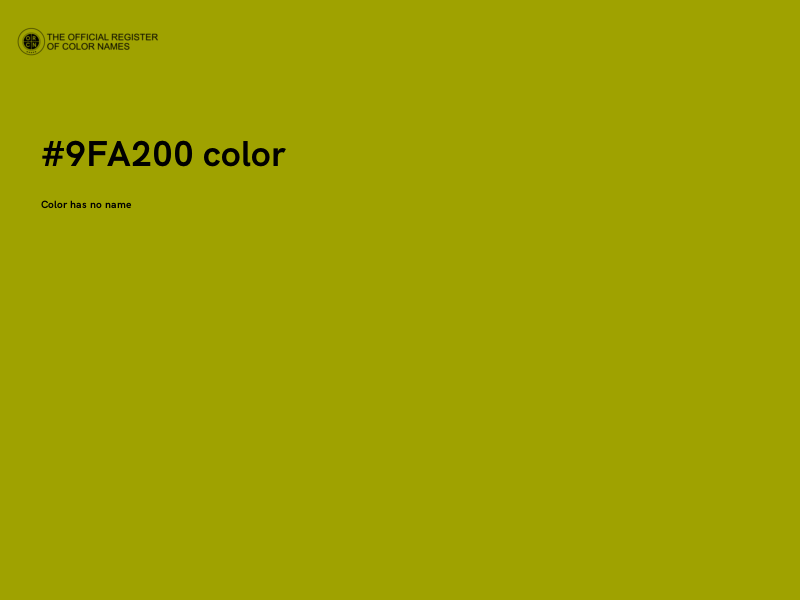#9FA200 color image