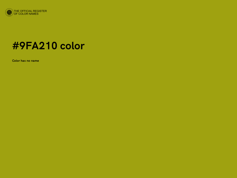 #9FA210 color image