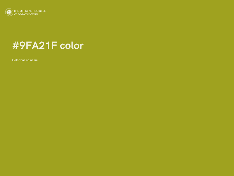 #9FA21F color image