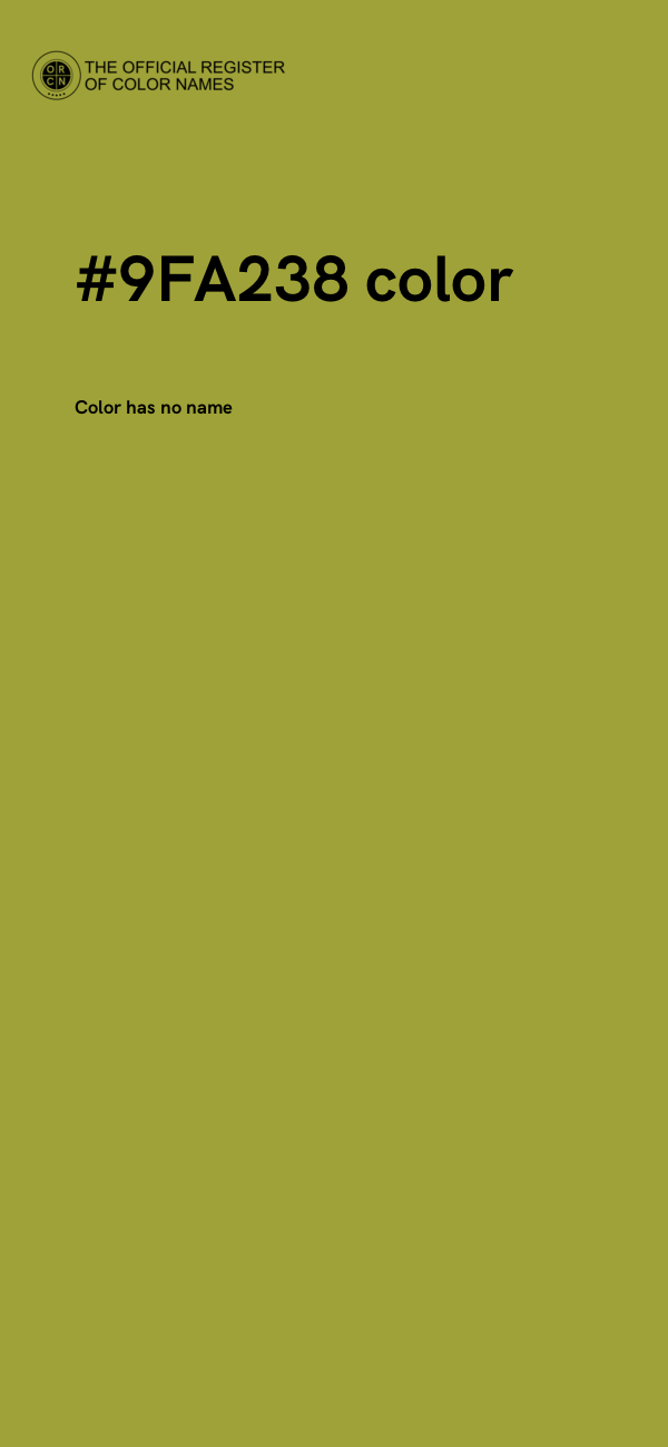 #9FA238 color image