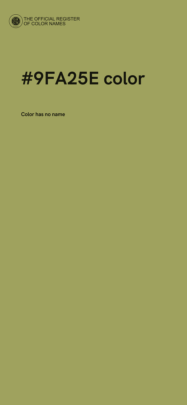 #9FA25E color image