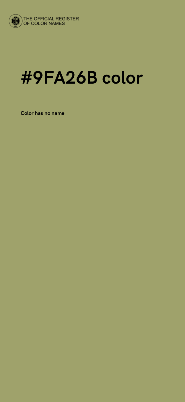 #9FA26B color image