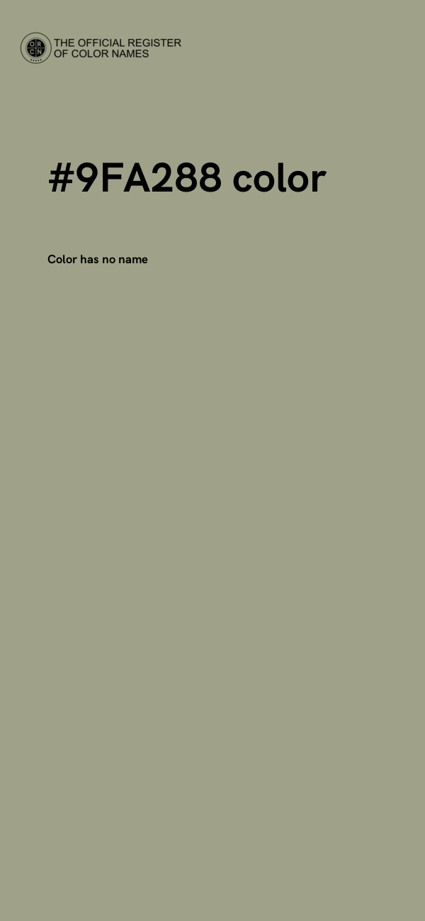 #9FA288 color image