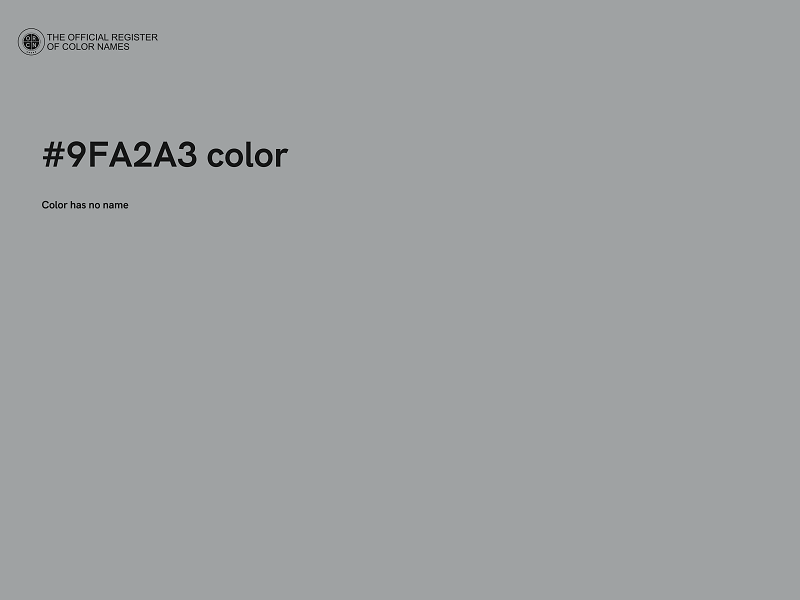 #9FA2A3 color image