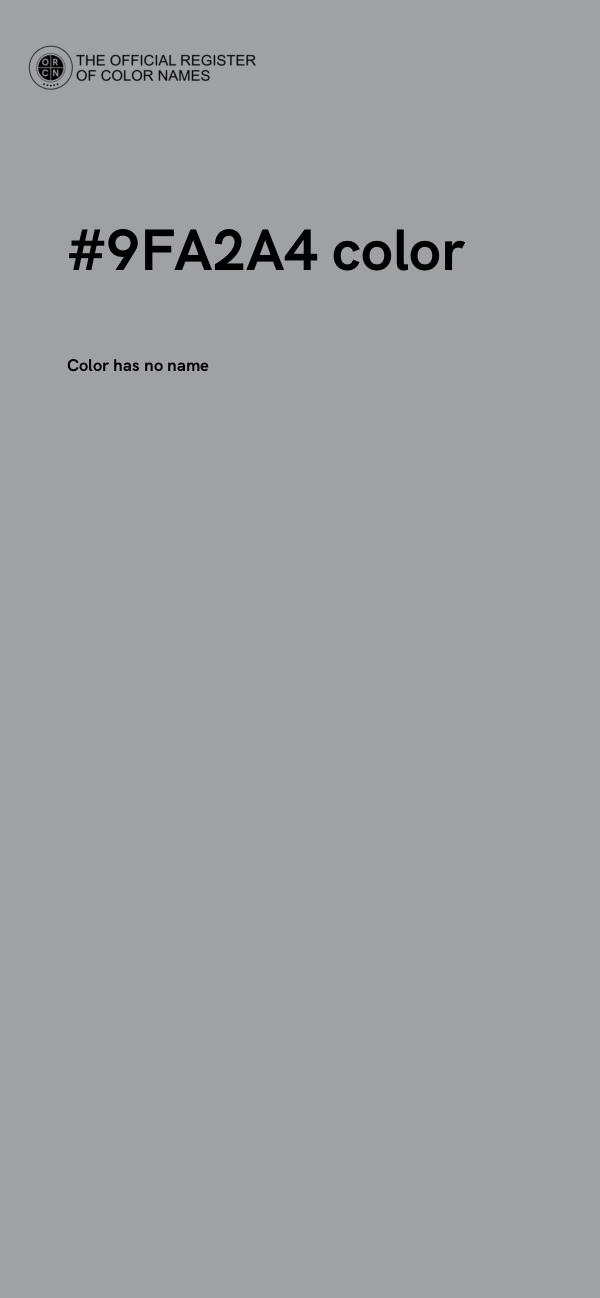 #9FA2A4 color image