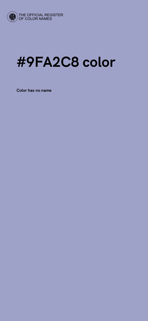 #9FA2C8 color image