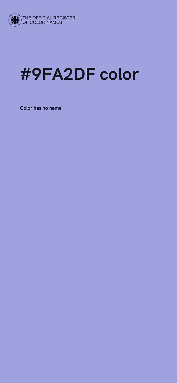 #9FA2DF color image