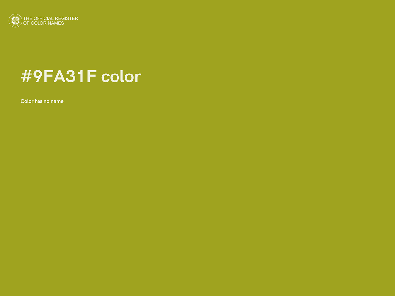 #9FA31F color image