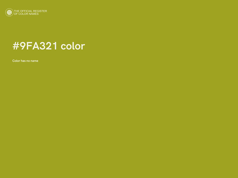 #9FA321 color image