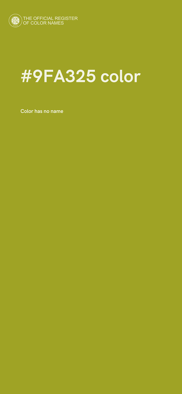 #9FA325 color image