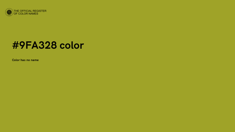#9FA328 color image