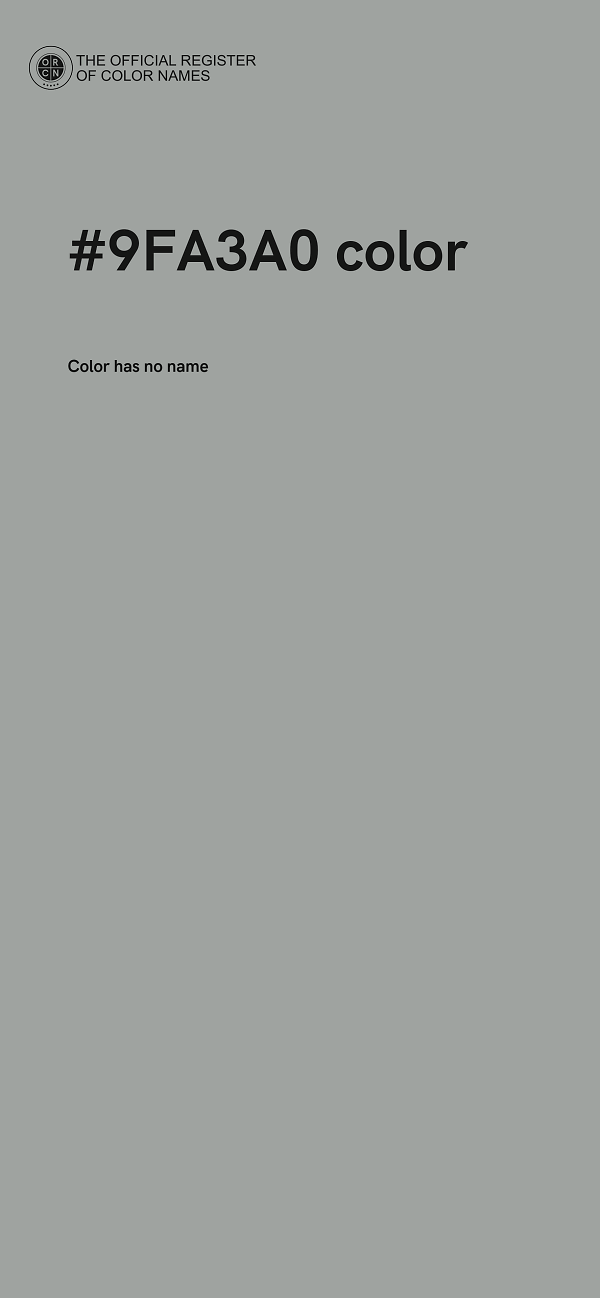 #9FA3A0 color image