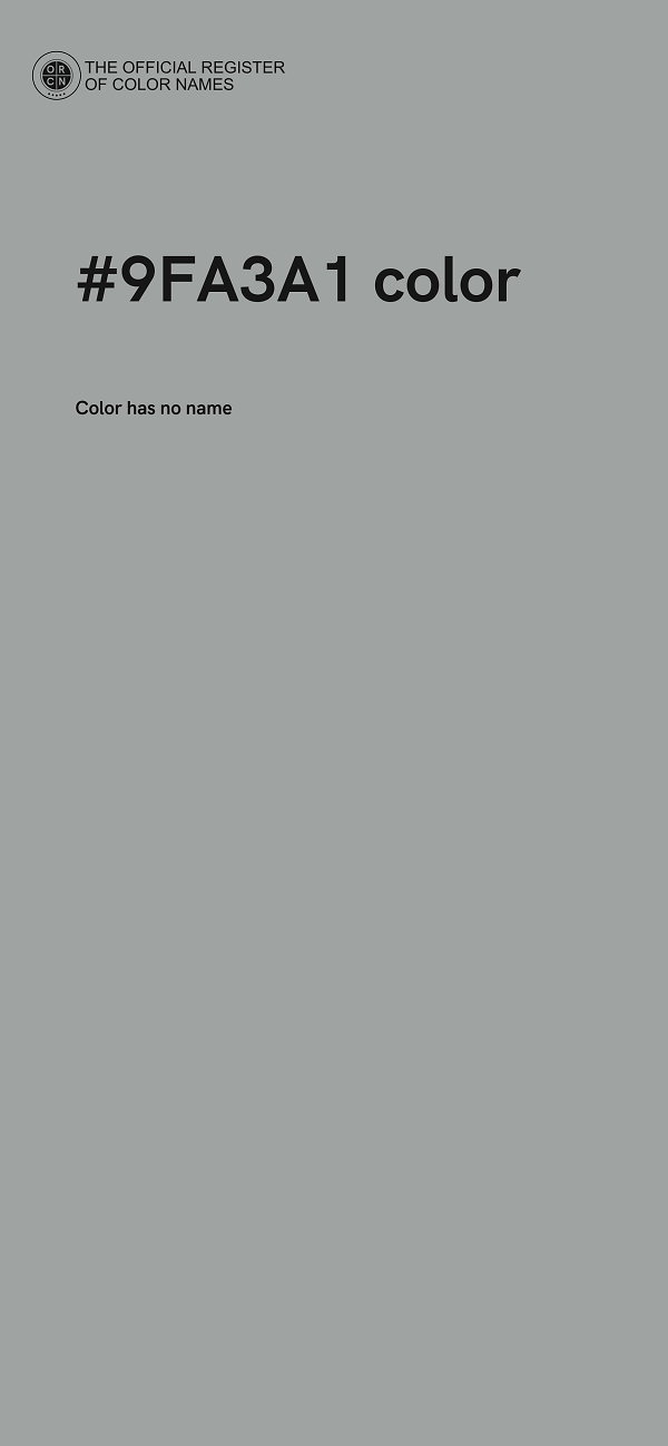 #9FA3A1 color image