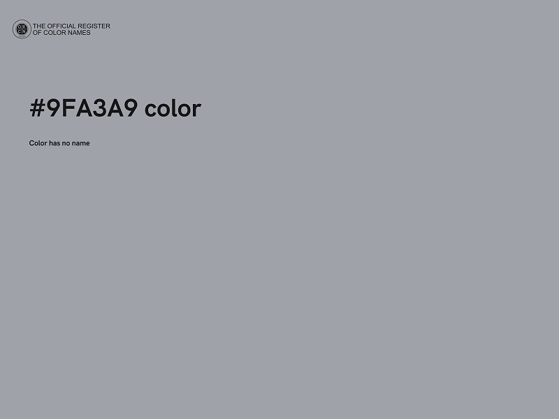 #9FA3A9 color image